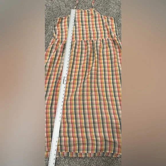 GAP Women’s Multi Color Plaid Cottagecore Prairiecore Feminine Maxi Sundress - Picture 13 of 13